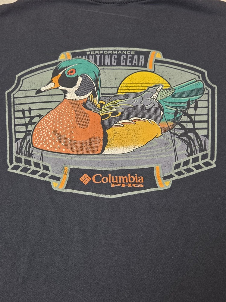 Columbia PHG T-Shirt Mens XL Navy Performance Hunting Gear Graphic Print