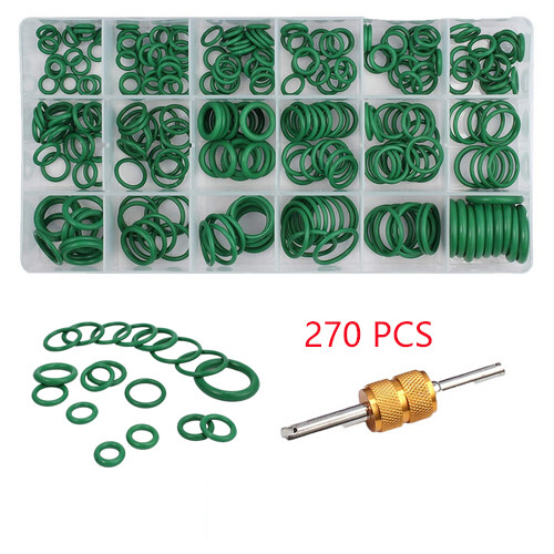 270x Metric Rubber O-Ring Washer Assortment Kit Gasket Automotive Seal Set Green