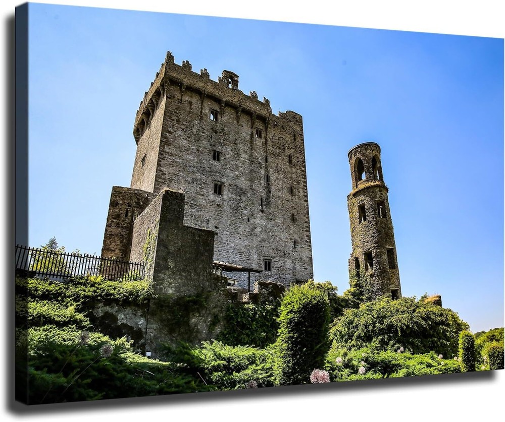 Stone Irish Ireland Blarney Castle Architecture Natural Landscape Poster Print