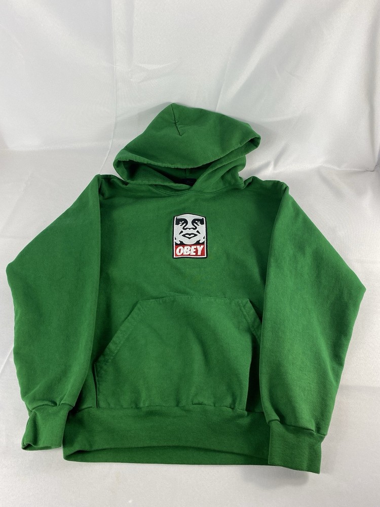 Obey Andre The Giant Icon Face Logo Pullover Hoodie Size S USA
