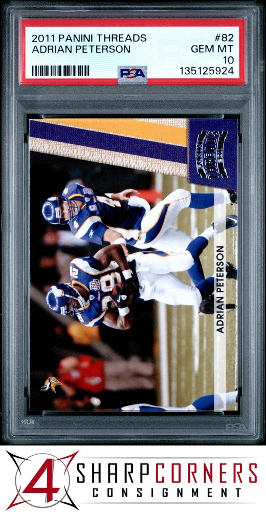 2011 Panini Threads #82 Adrian Peterson Vikings Pop 3 Psa 104SC is now accepting consignments at just 5% on $1,000+