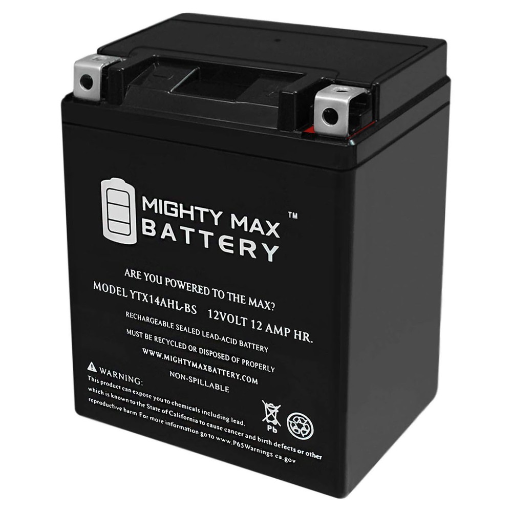 Mighty Max YTX14AHL 12V 12Ah Battery Replaces Honda CB700SC Nighthawk S 1986