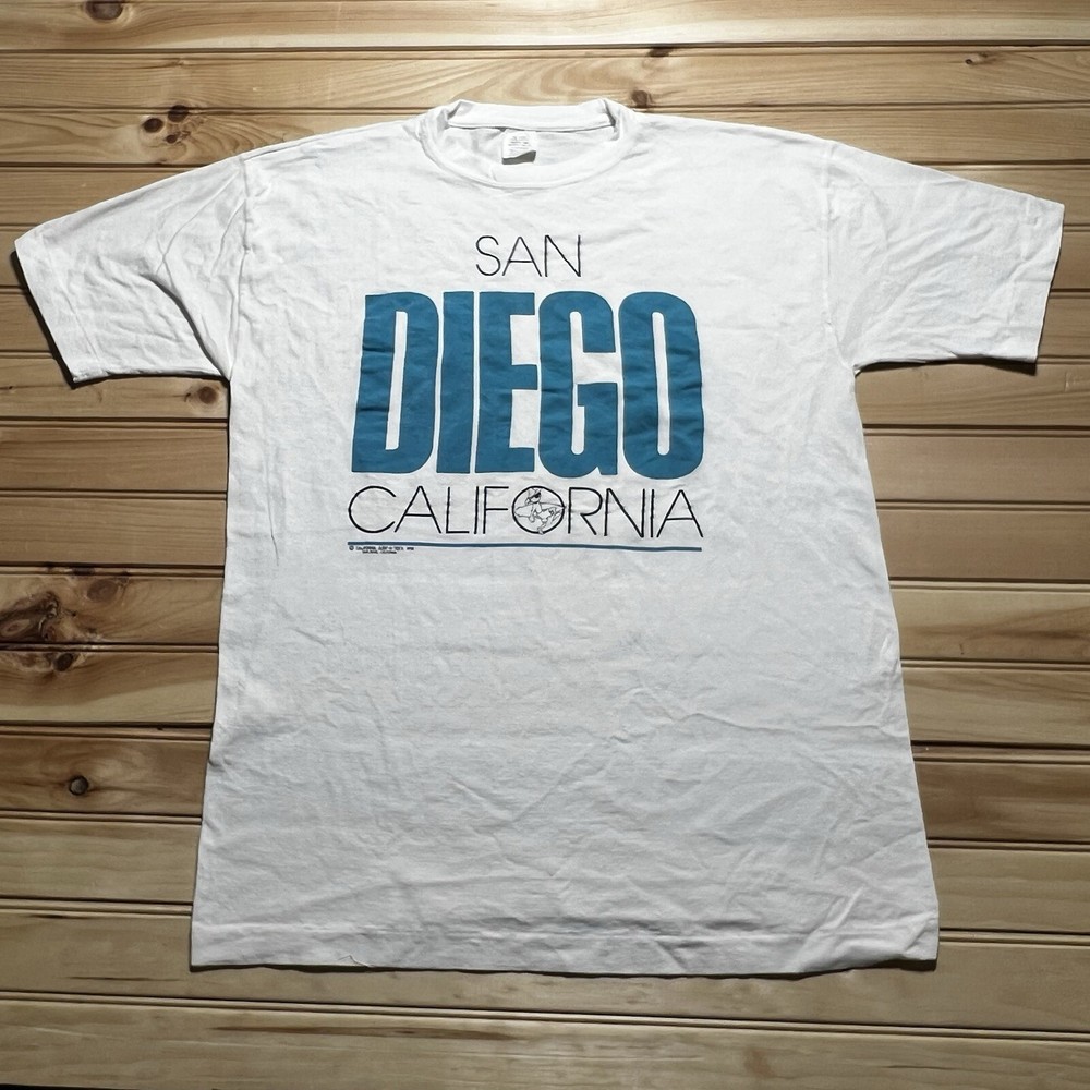 Vintage 1990 California San Diego Surf Skate Shirt Size XL Single Stitch