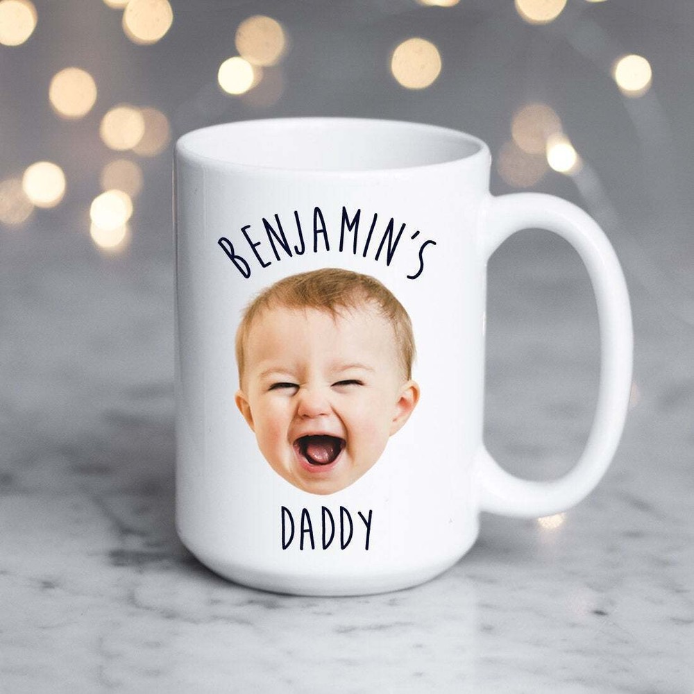 Custom Baby Face Mug Personalized Mug Name Mug For Dad Christmas Day Mug Best