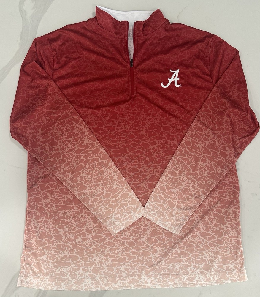 Colosseum Alabama Crimson Tide Long Sleeve 1/4 Zip Men’s XL NWOT (DD425)
