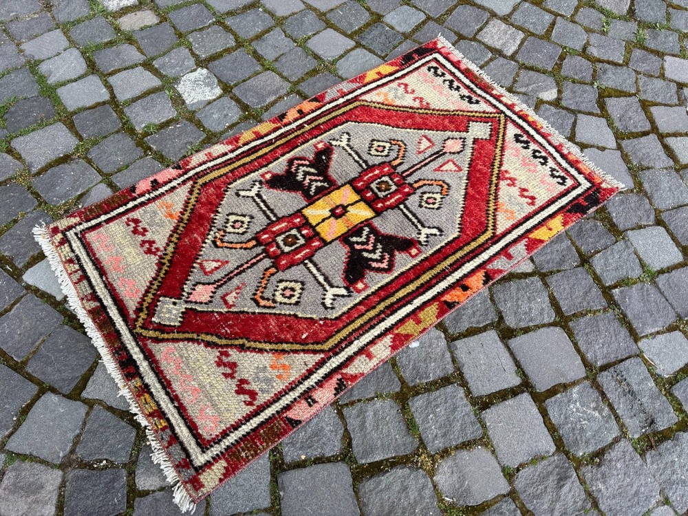 Wool rug, Area rug, Vintage rug, Turkish rug, Bohemian rug 2,0 x 3,5 ft