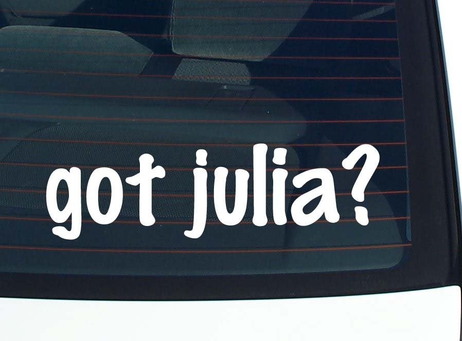 Julia Fan Car Decal Bumper Sticker Vinyl Window Pride Funny Last Name