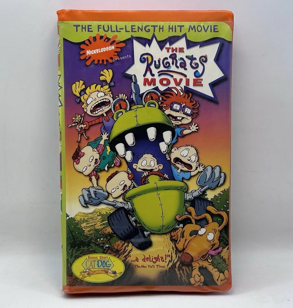 The Rugrats Movie VHS 1998 Nick Jr Video Tape Nickelodeon Orange VTG Clamshell