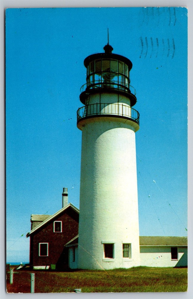 Highland Light Cape Cod MA C1939 To Modern Chrome Postcard Y10