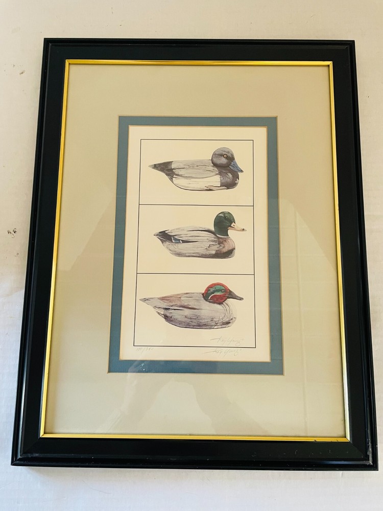 RAY YOUNG Limited Edition Framed Ducks Signed and Numbered- 14 x 18