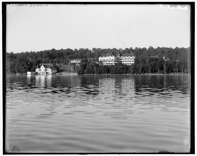Photo:Upper Saranac Lake NY Wawbeek Inn from Lake Adirondacks 1900s