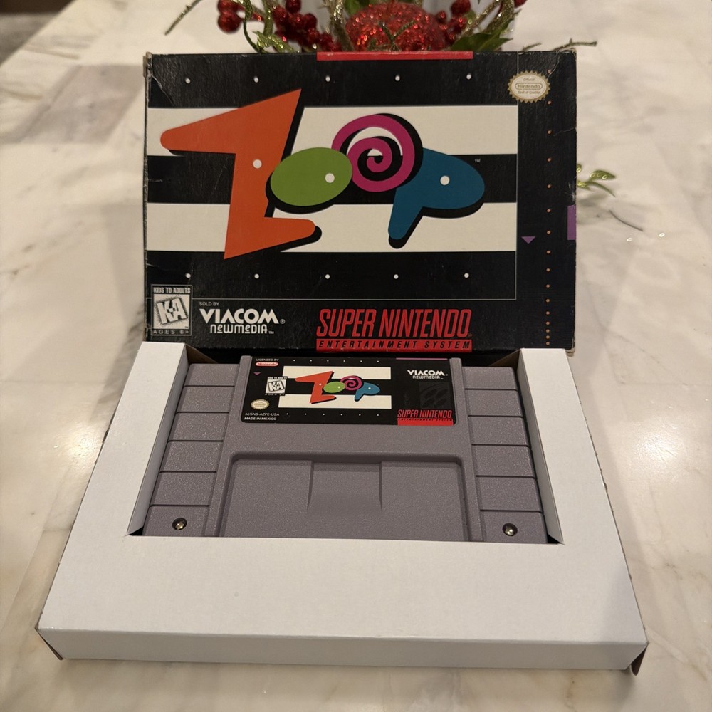 Zoop SNES CIB Super Nintendo Complete With No Manual Just Box And Insert Clean