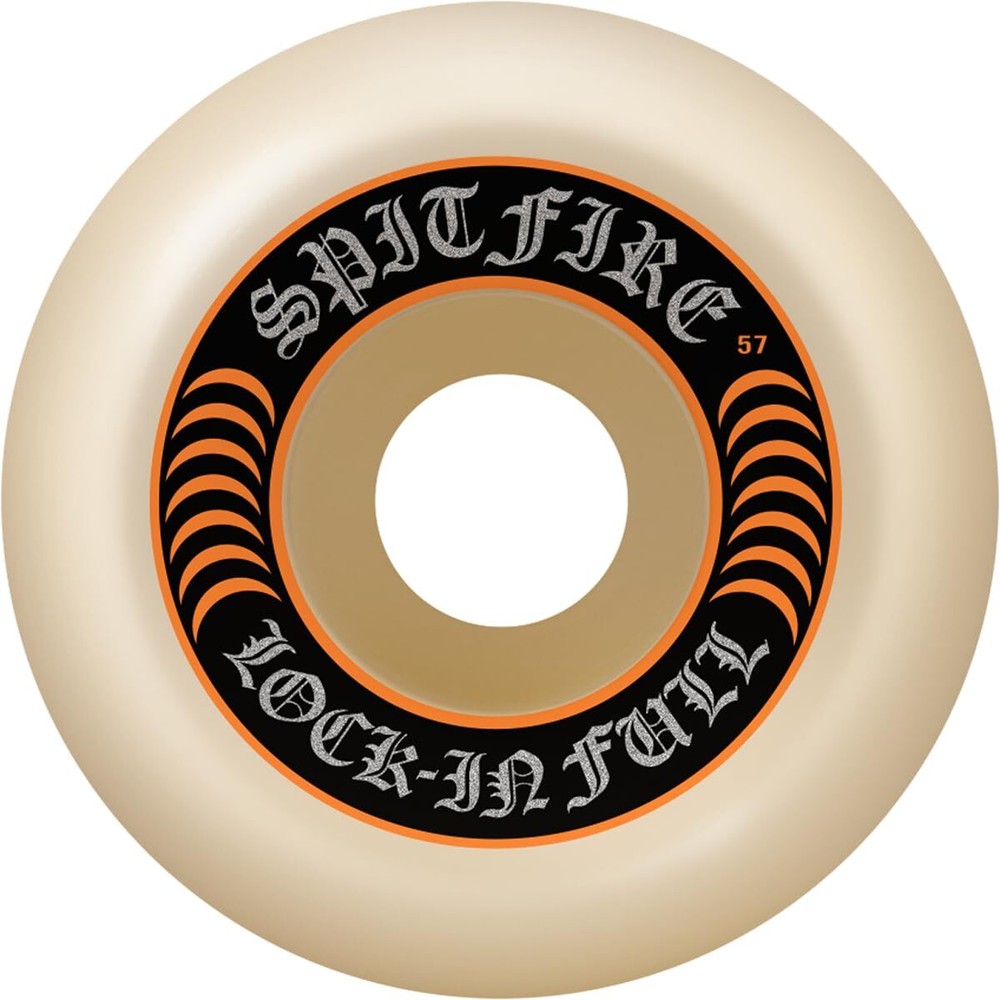 Spitfire F4 99a Lock-In Full 57mm Natural/Orange Skateboard Wheels (Set of 4)