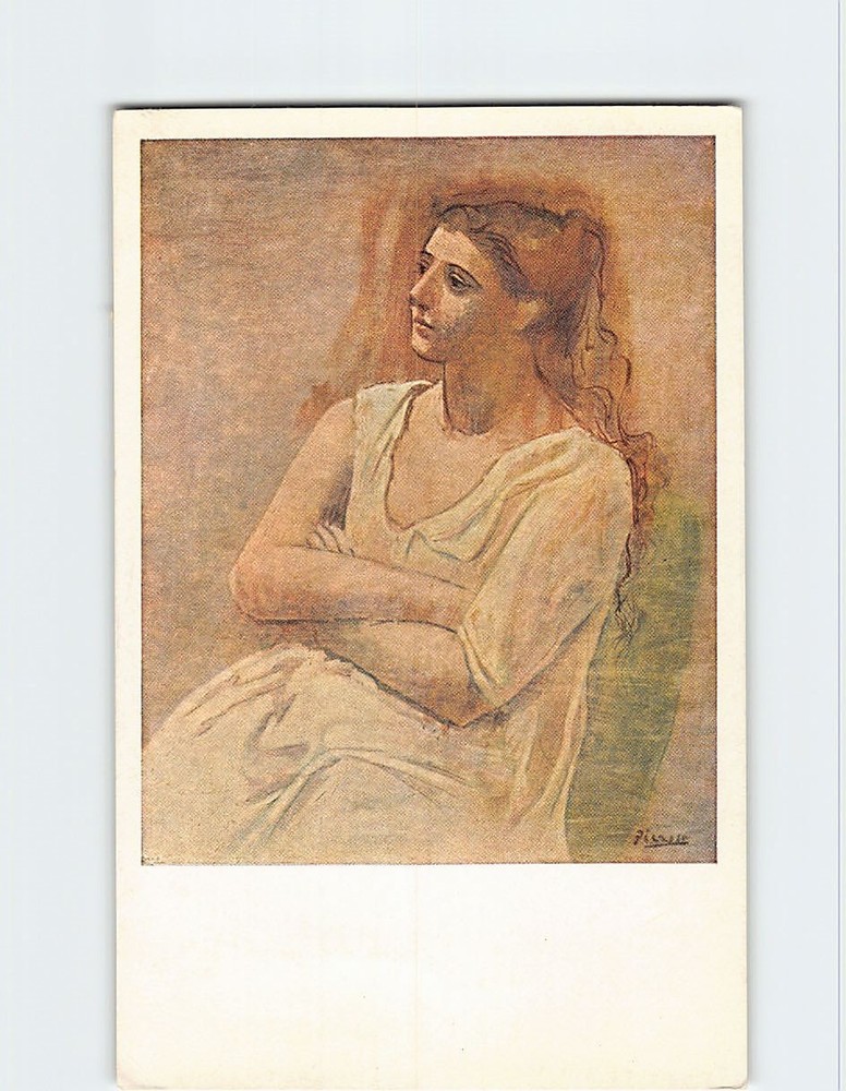 Postcard Woman in White By Pablo Picasso The Museum of Modern Art USA