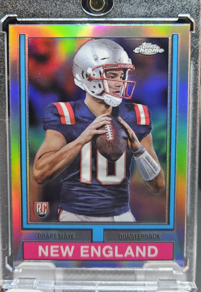 2024 Topps Chrome - 1974 Topps Football Drake Maye #74TF-3 Refractor (RC)