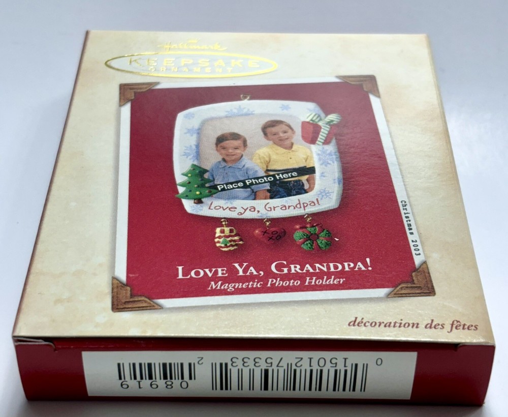 2003 Hallmark Love Ya Grandpa Magnet Photo Holder - Brand New