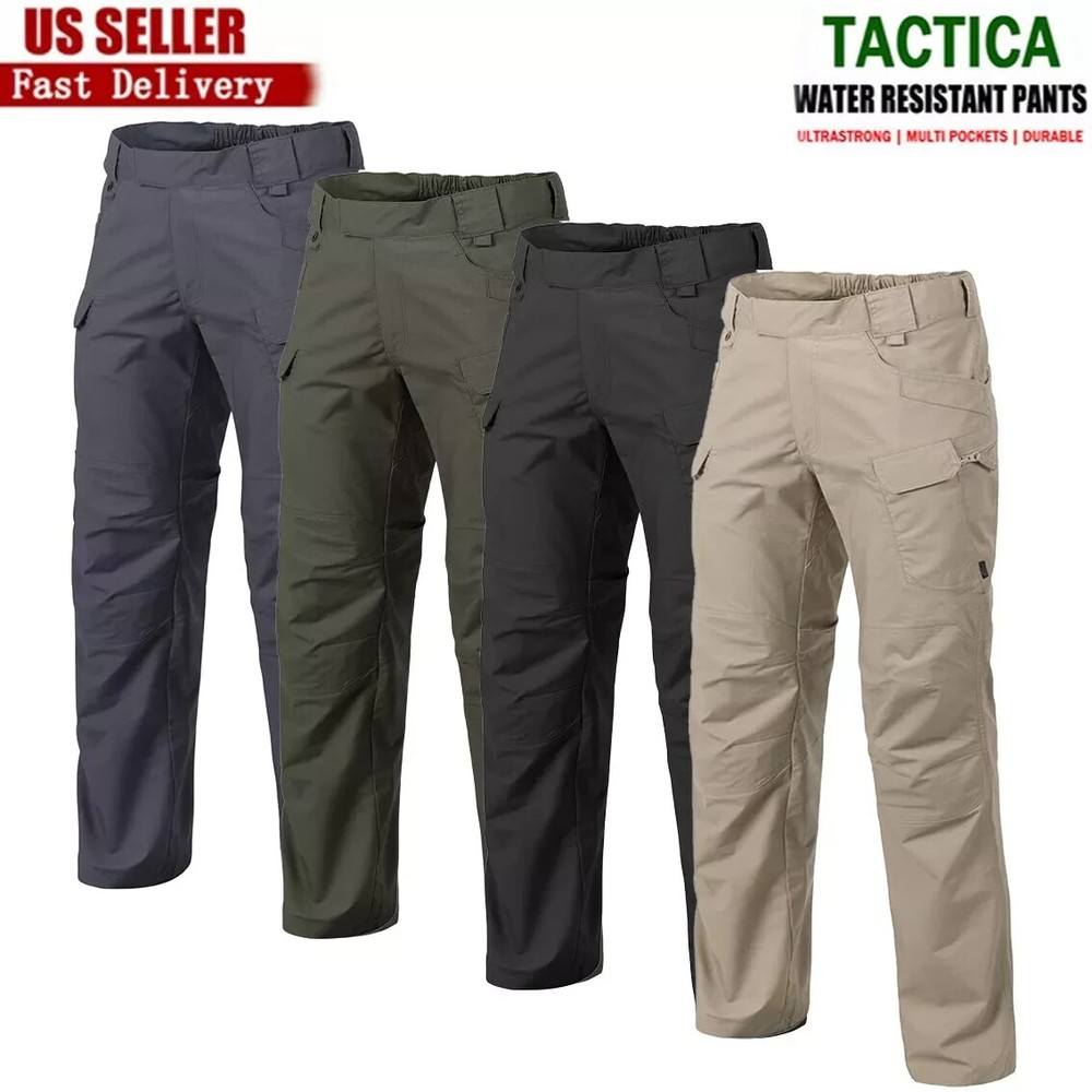 Tactical Waterproof Cargo Pants for Men Outdoor Hiking Combat Work Trousers