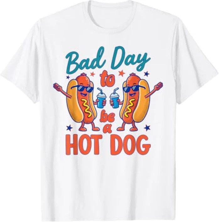 Bad Day To Be A Hot Dog Lover 4th Of July Hot Dog T-Shirt