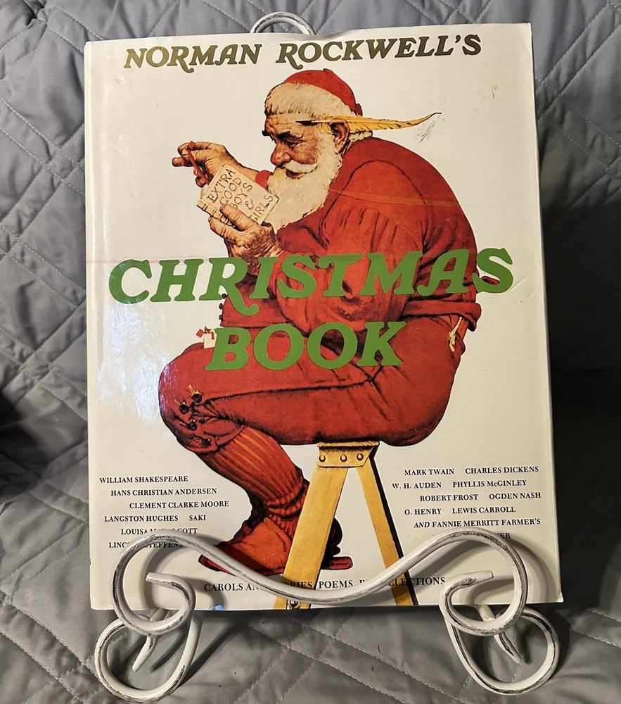 🎄 Vintage 1977 Norman Rockwell’s Christmas Book Hardcover with Dust Jacket 🎄