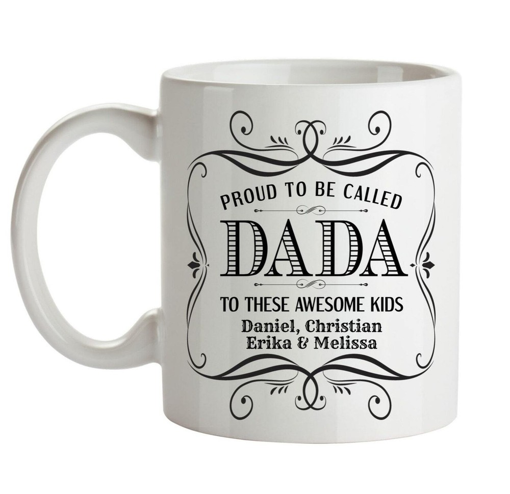 Custom Dada Mug L For Fathers Day Birthday Husband Gift L From Kids Grandkids