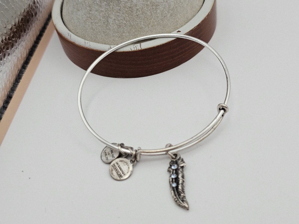Alex & Ani Silver Feather 