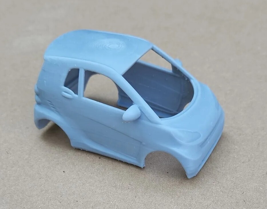 ABS-Like Resin 3D Printed 1/25 Scale 2011 Smart Fortwo Coupe Body-image