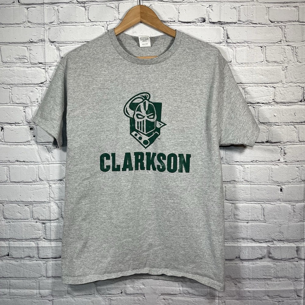 Vintage Hanes Clarkson University T Shirt Mens Size XL Gray Collegiate