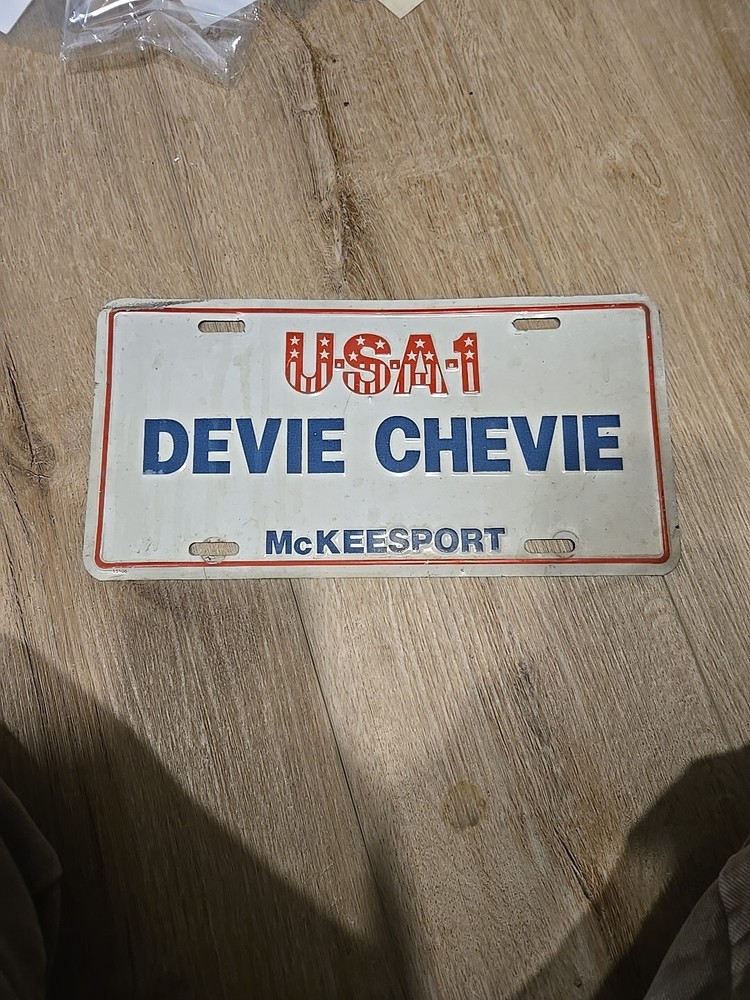 Vtg Chevrolet Chevy USA 1 Dealer Booster Plate Devie Chevie McKeesport PA