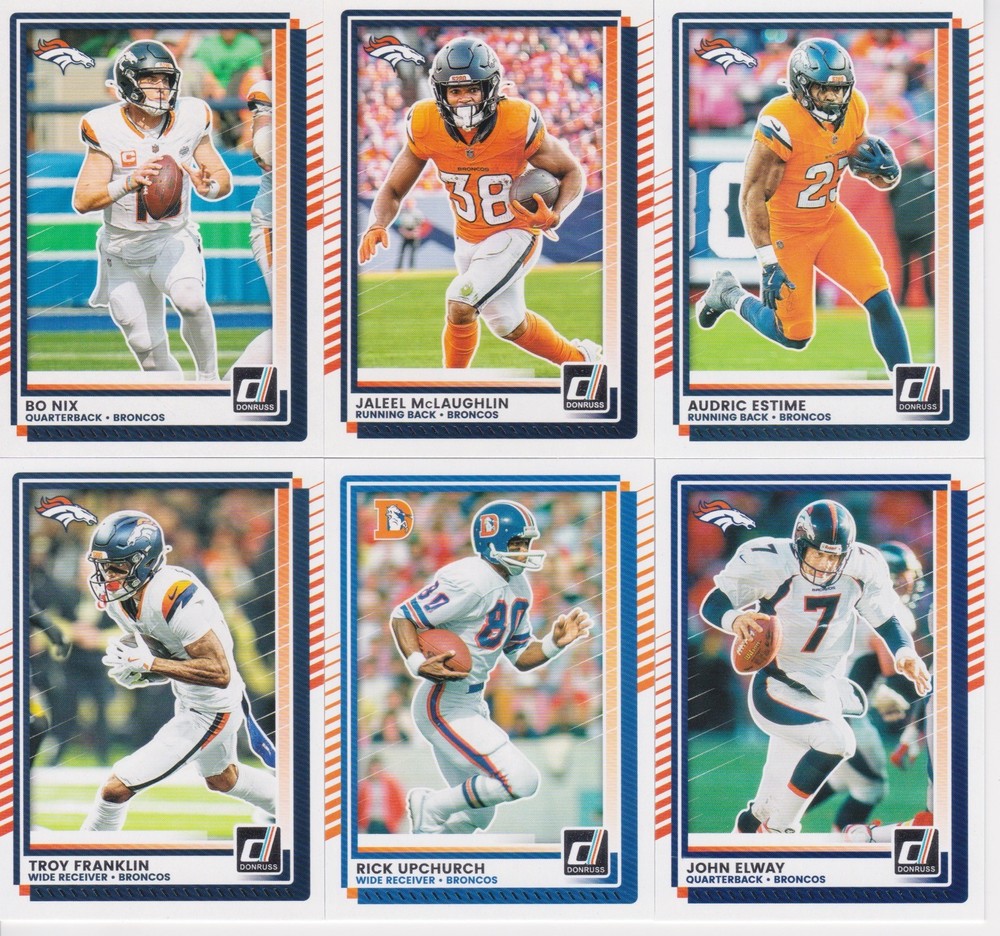 2025 Donruss Football Complete Team Set (11) Denver Broncos John Elway