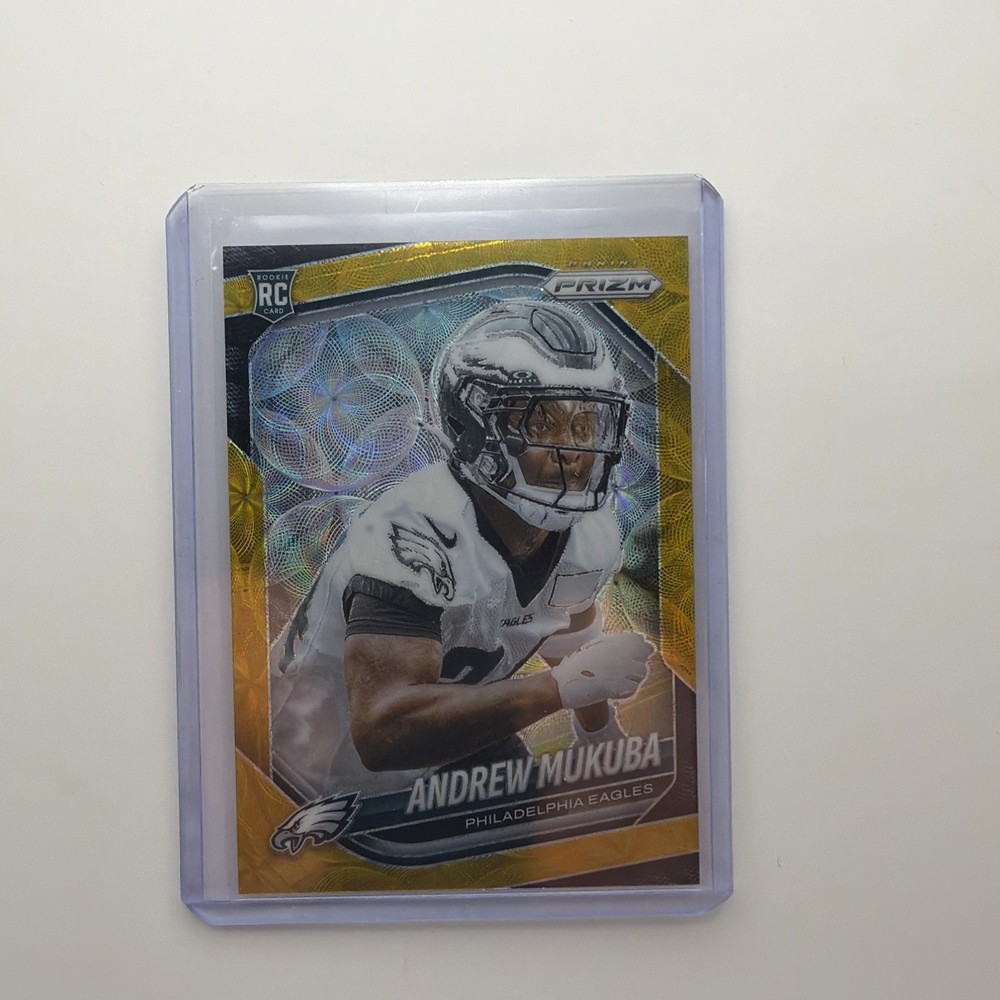 Andrew Mukuba 2025 Prizm Choice Gold /10 Amazing Shape Ships Fast.