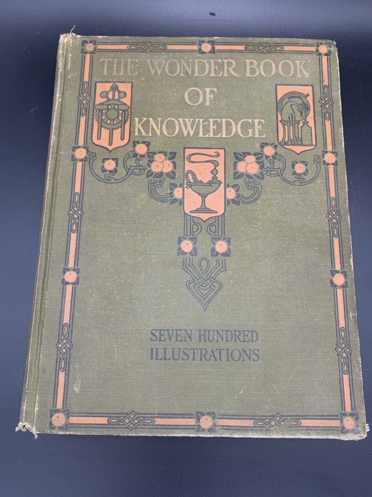 1927 Wonder Book of Knowledge Antique Science Technology Ephemera Notes Photos