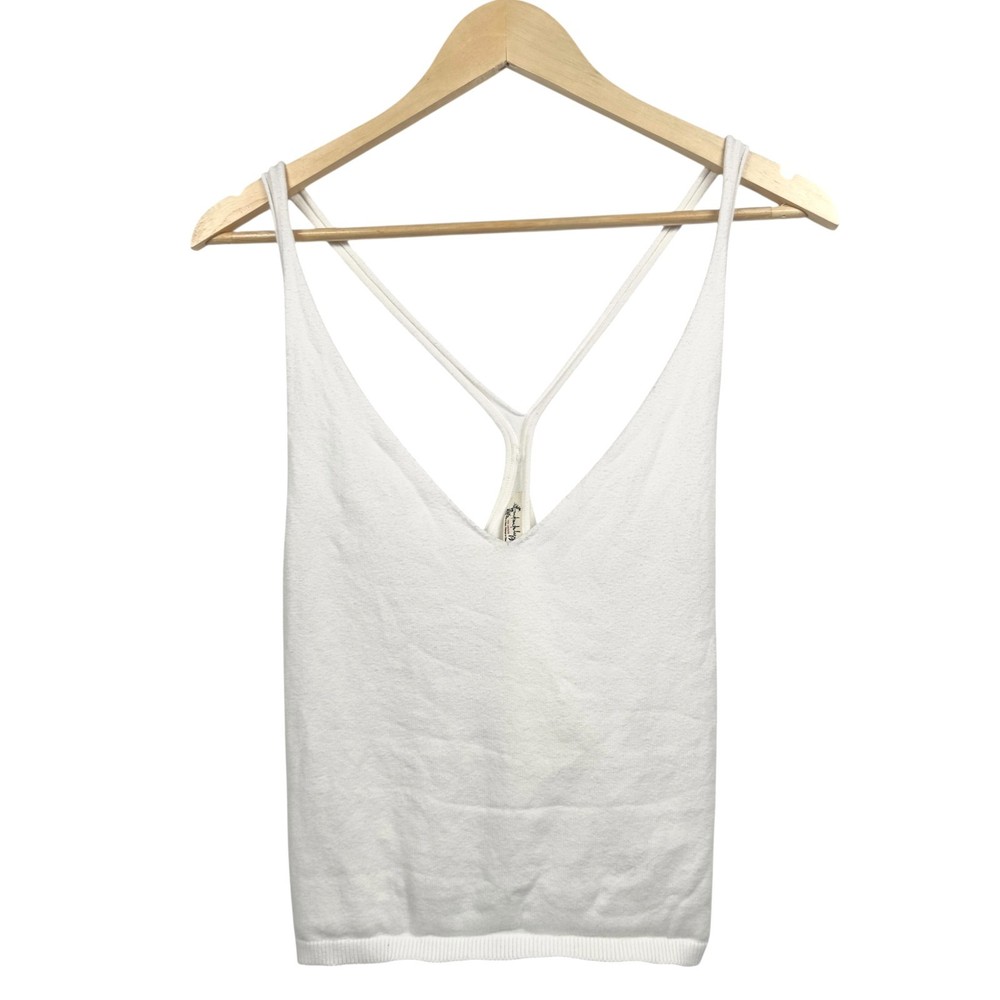 Free People Intimately Tank Top Womens S White Racerback Stretch Lounge Cami