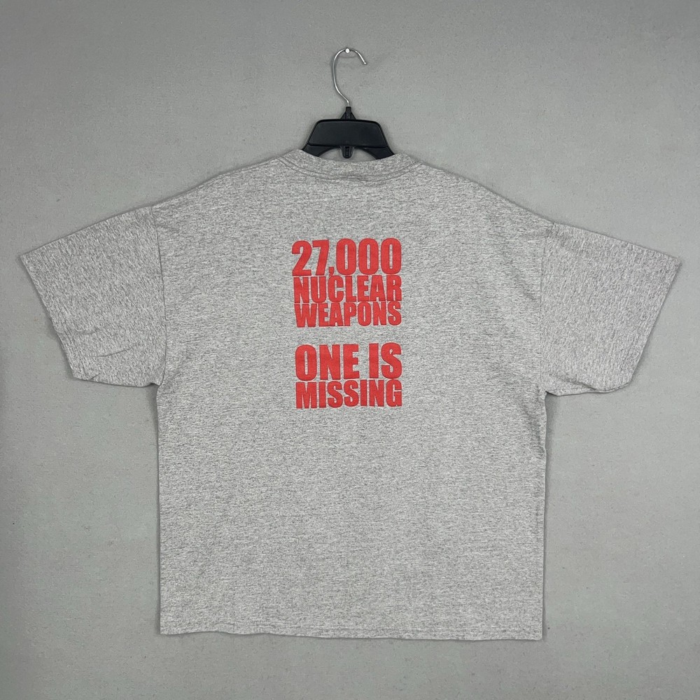 Vintage Sum of All Fears Shirt Mens XL Gray Movie Promo Thriller Graphic Tee Y2K
