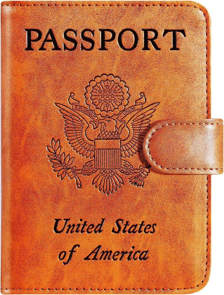 Passport Holder Cover Wallet RFID Blocking Leather Card Case Travel Claybank