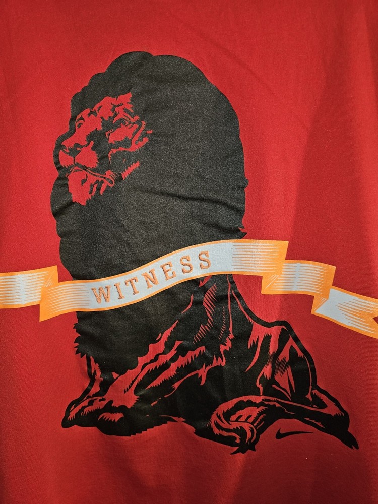 Nike Lebron James Witness Dri-Fit XXL Graphic Red Logo Tee