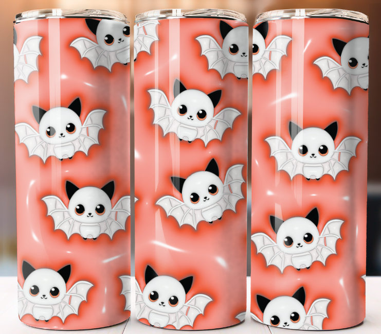 Cute Bat  Inflated  Tumbler 20oz Skinny Cup Mug Stainless Steel