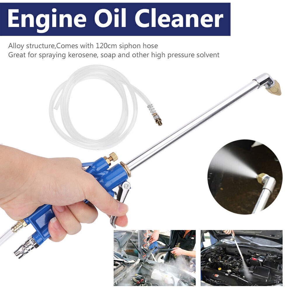 NEW 40cm Car Water Cleaning Gun Engine Oil Cleaner Pneumatic Tool with 1.2m Hose