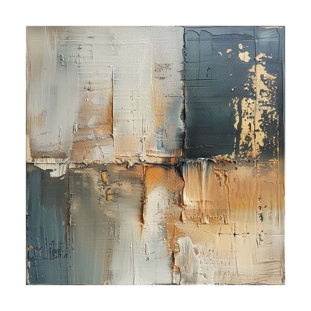 Large Nordic Abstract Modern Hand Painted Oil Painting on Canvas Wall Art Yellow
