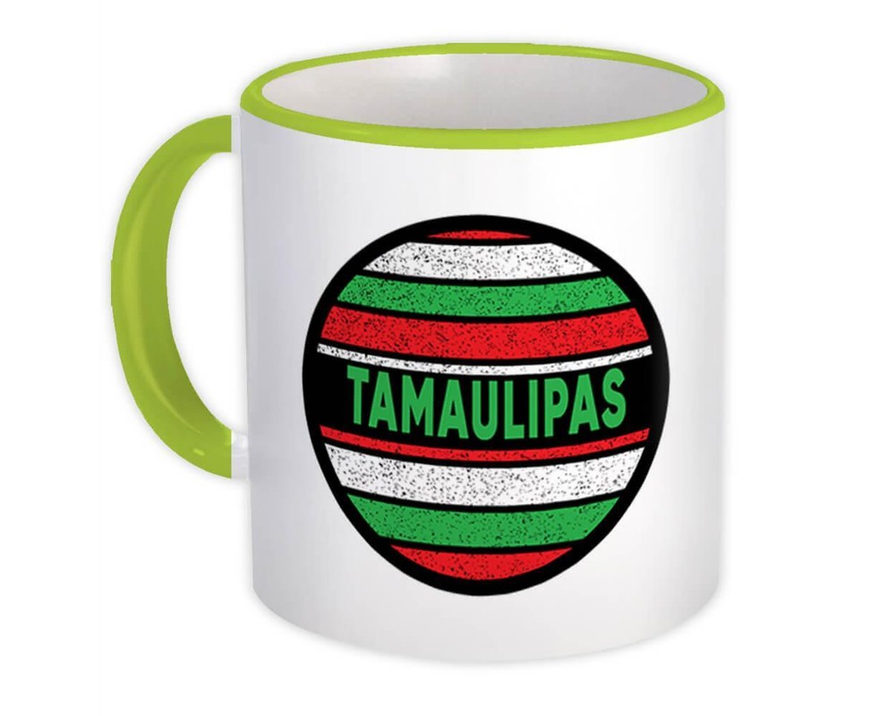 Gift Mug : Tamaulipas Mexico Distressed Circular Mexican Expat Country