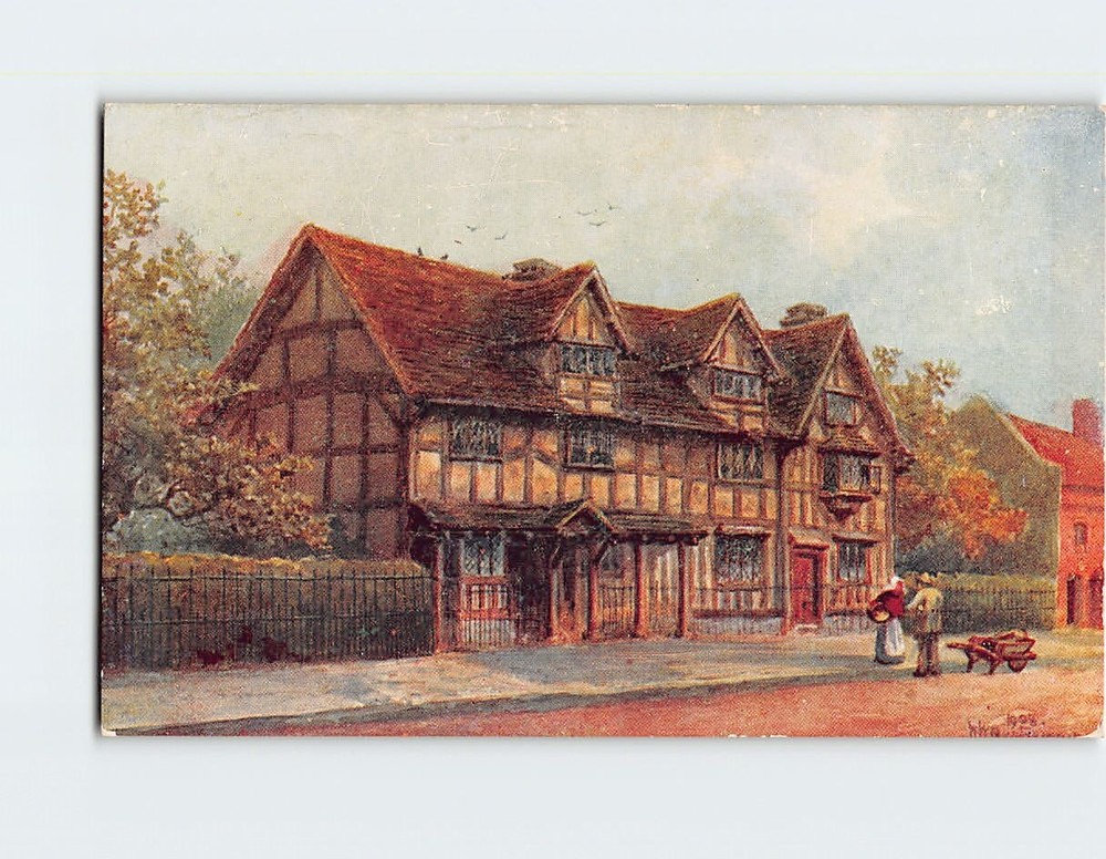 Postcard Shakespeare's Birthplace Stratford-upon-Avon England