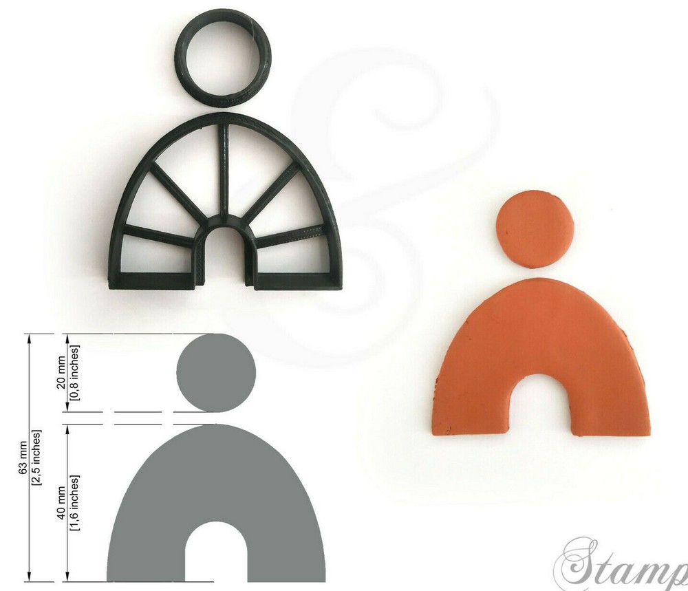 Juego de 2 cortadores de arcilla de arco | Cortador de arcilla polimérica | Cortador de arcilla de pendiente |