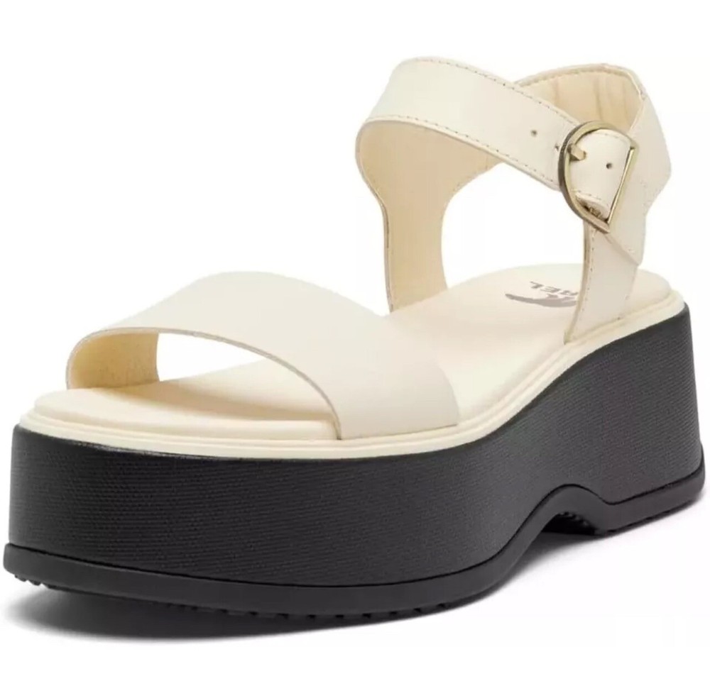 SOREL Women's Dayspring Honey White Ankle Strap Sandal