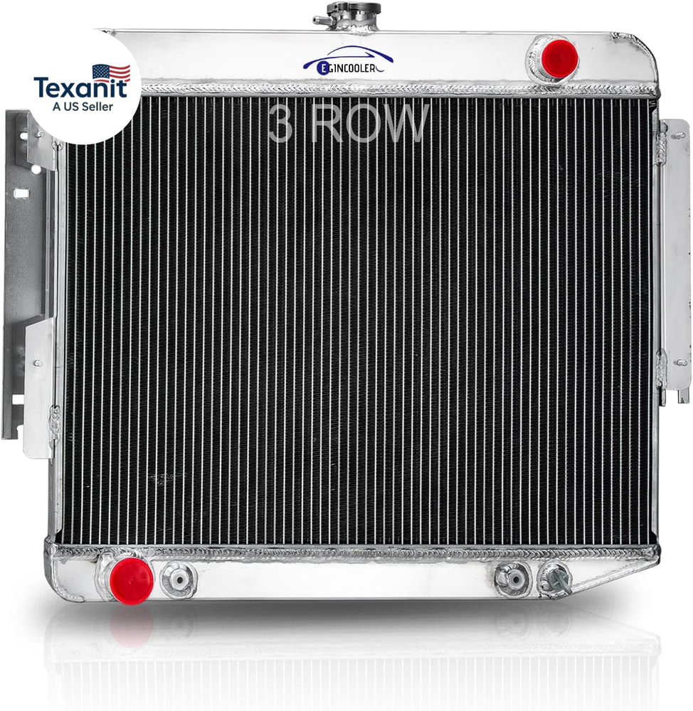 3 Row Core Aluminum Radiator for 1966-1969 Dodge Charger 500 R/T 6.3L 7.2L Big B