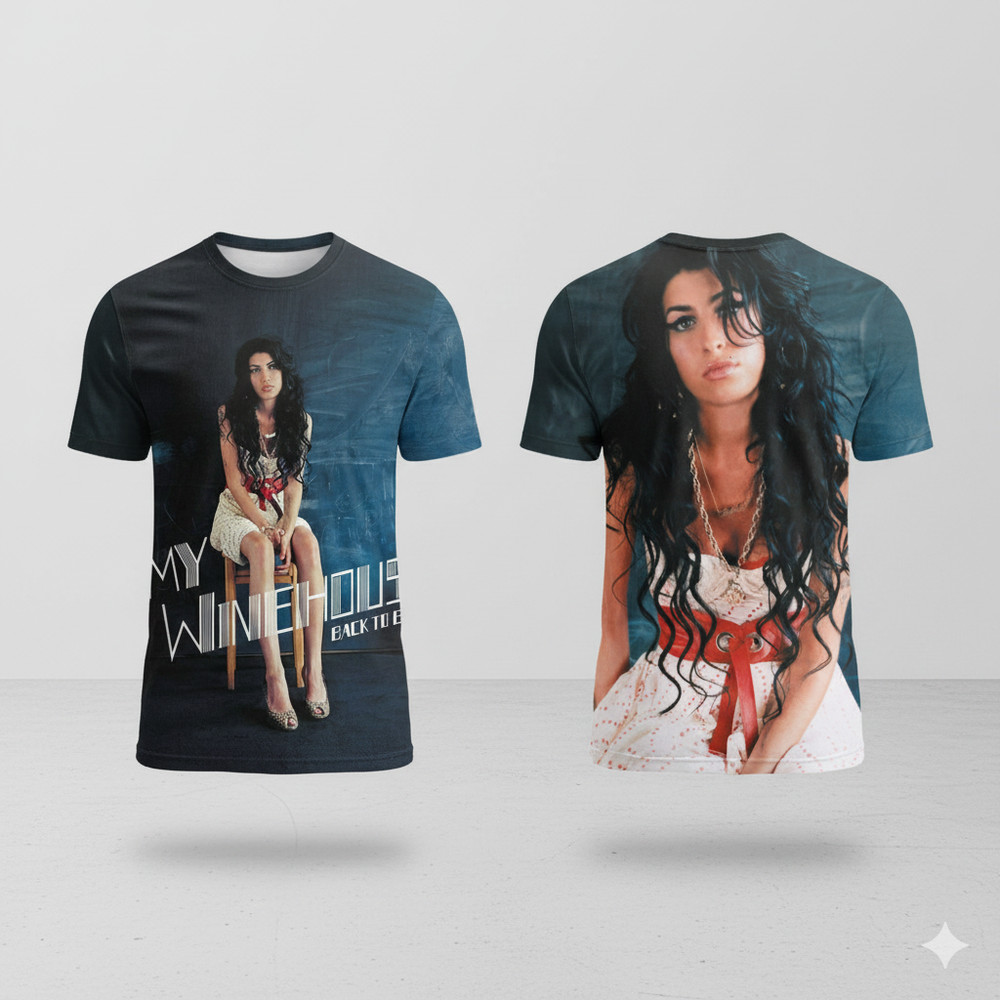 Back to Black Amy Winehouse 3D T-Shirt AOP All Size Unisex S-5XL SB199