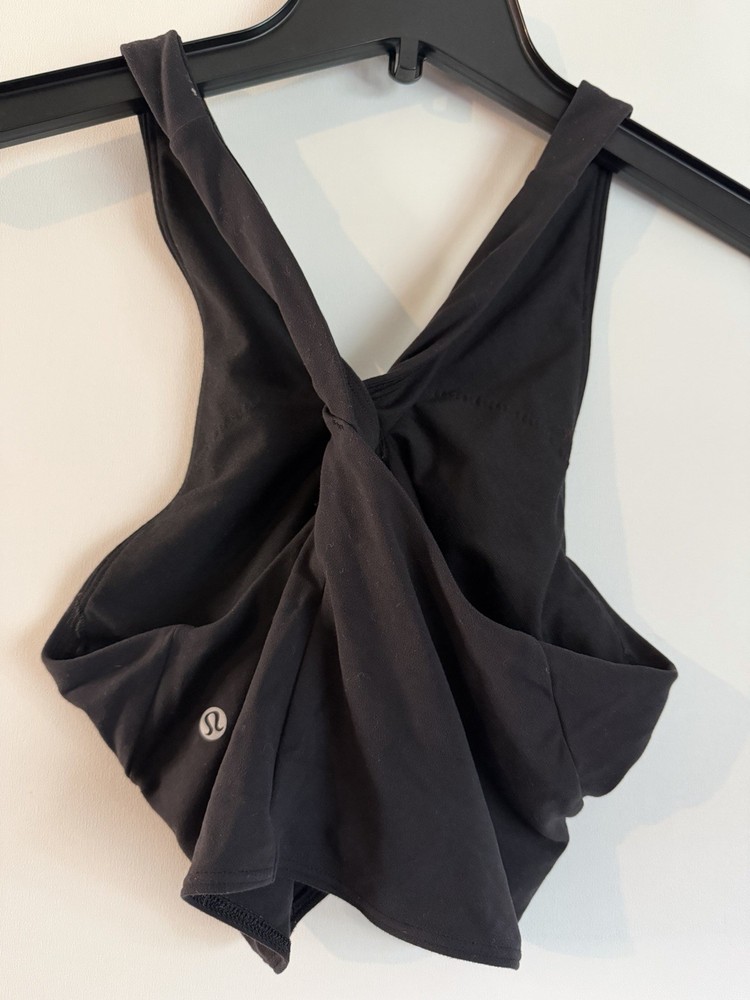 Lululemon Black  Align Tank Top  With Built-In Bra Size 8