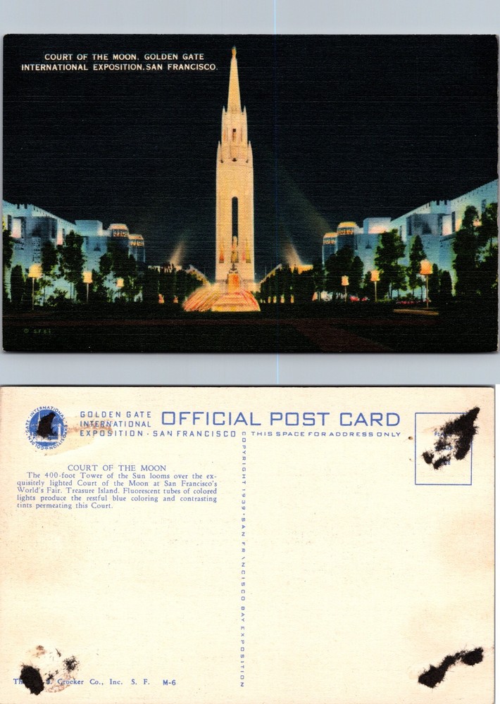 Court of the Moon Golden Gate Exposition San Francisco Postcard