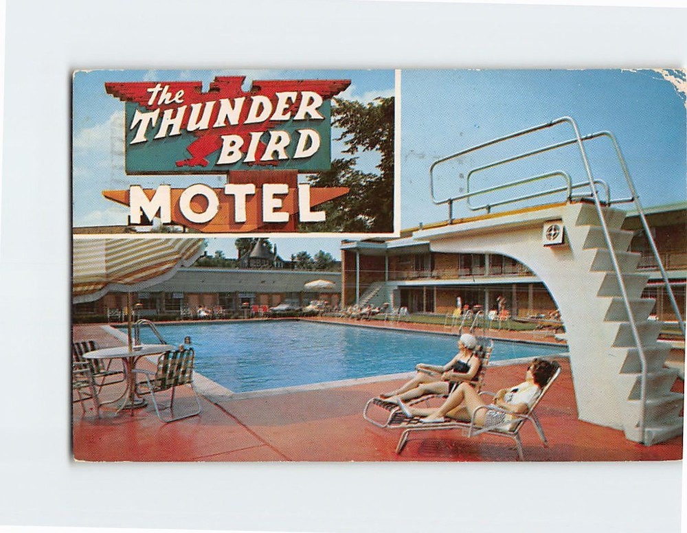 Postcard Thunderbird Motel Chicago Illinois USA