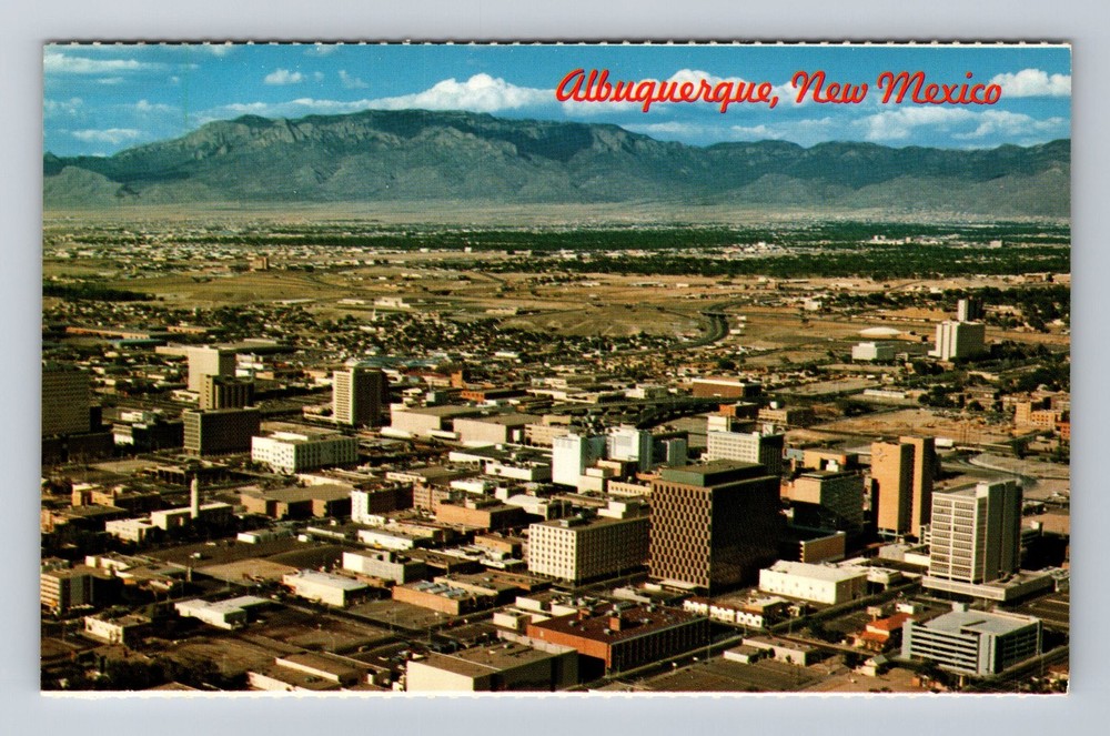 Albuquerque NM-New Mexico Aerial View Of City Vintage Postcard