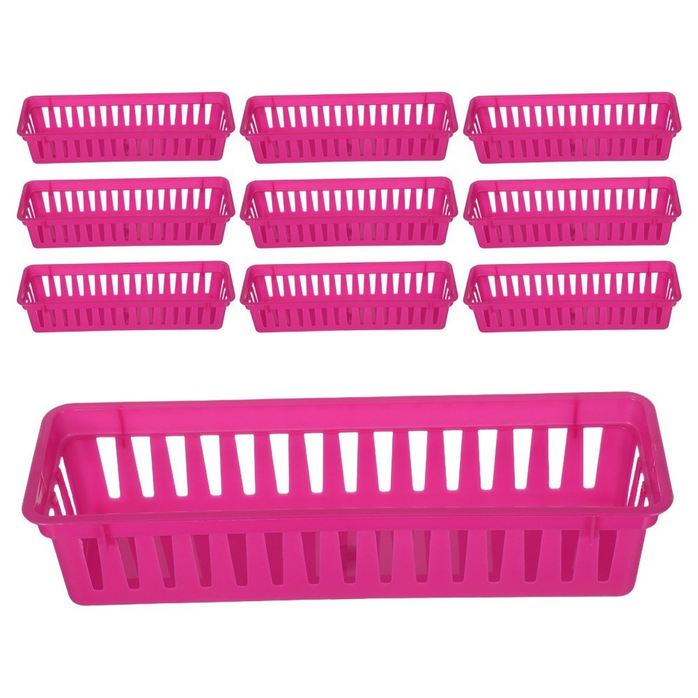 12 Pcs Small Plastic Baskets Desktop Stationery Organiser Office Organizer