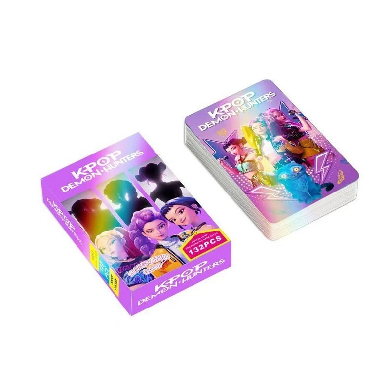K-POP Demon Hunters LOMO Photocard Set | 132PCS | Holographic Cards + Stickers